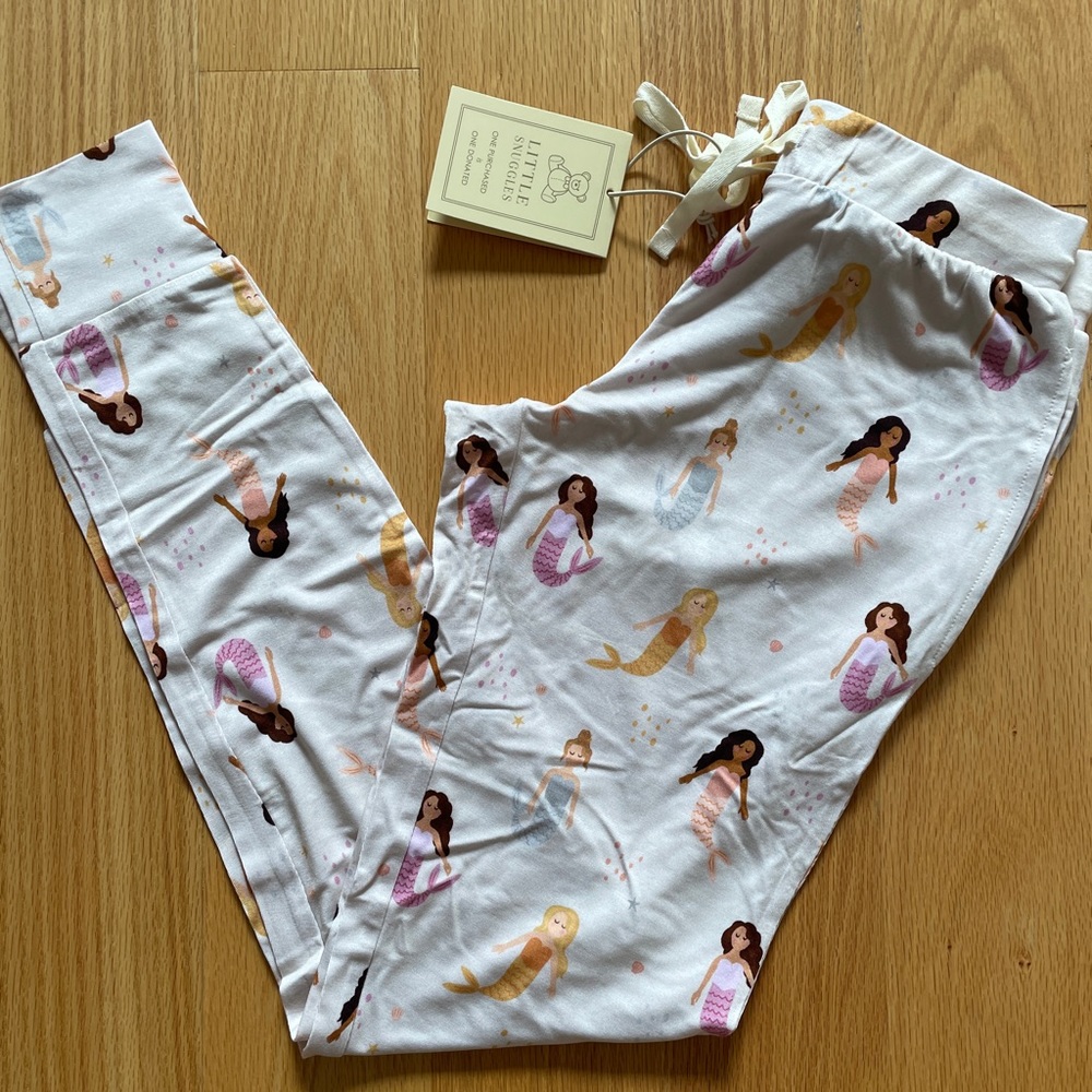 Little Snuggles Bamboo Women’s Lounge Joggers Pants Mermaids XS